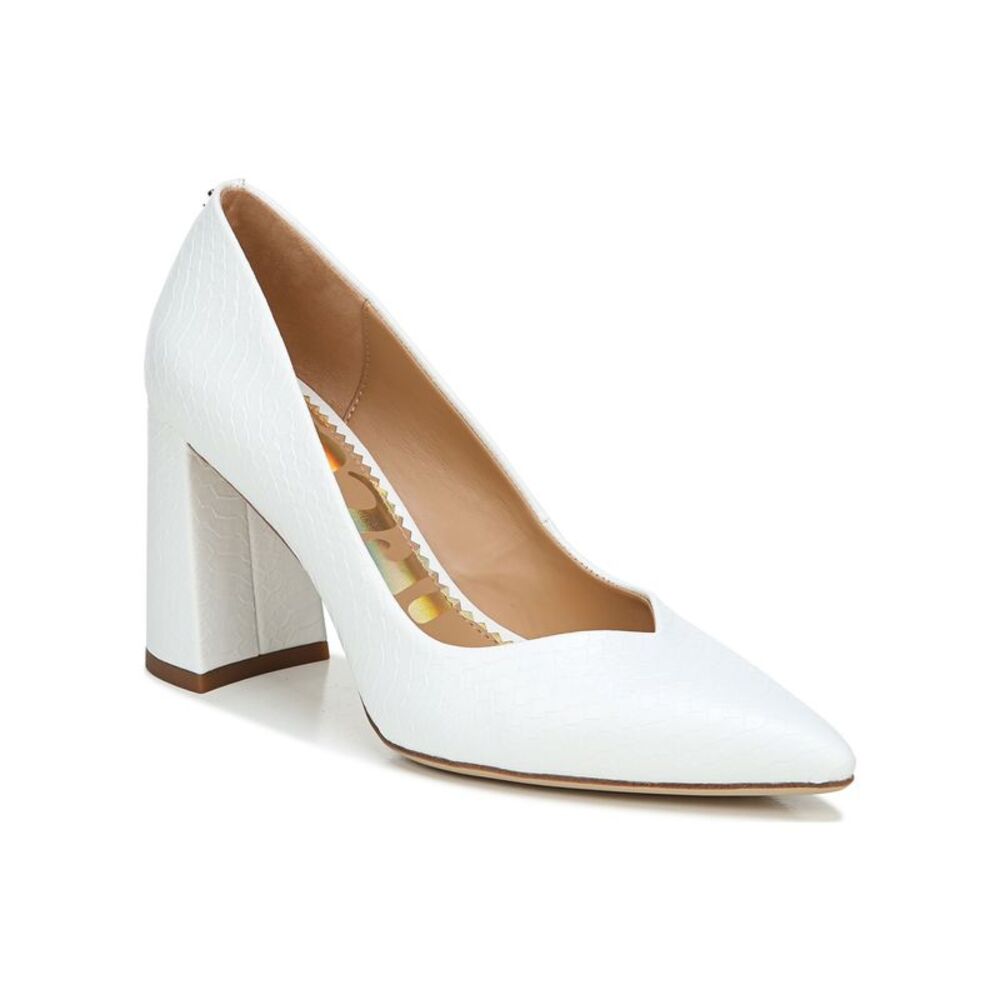CIRCUS BY SAM EDELMAN Womens White Snake Marlee Slip On Pumps 6 M
